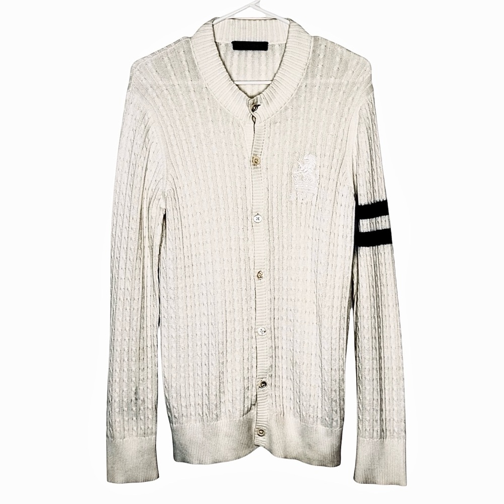 Keita Maruyama NewYorker Luxury Designer Cotton Cable Knit Cardigan